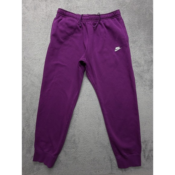 Nike Pants Mens 2XL Purple Sportswear Club Fleece Joggers Sweatpants BV2671-503 - Picture 1 of 9